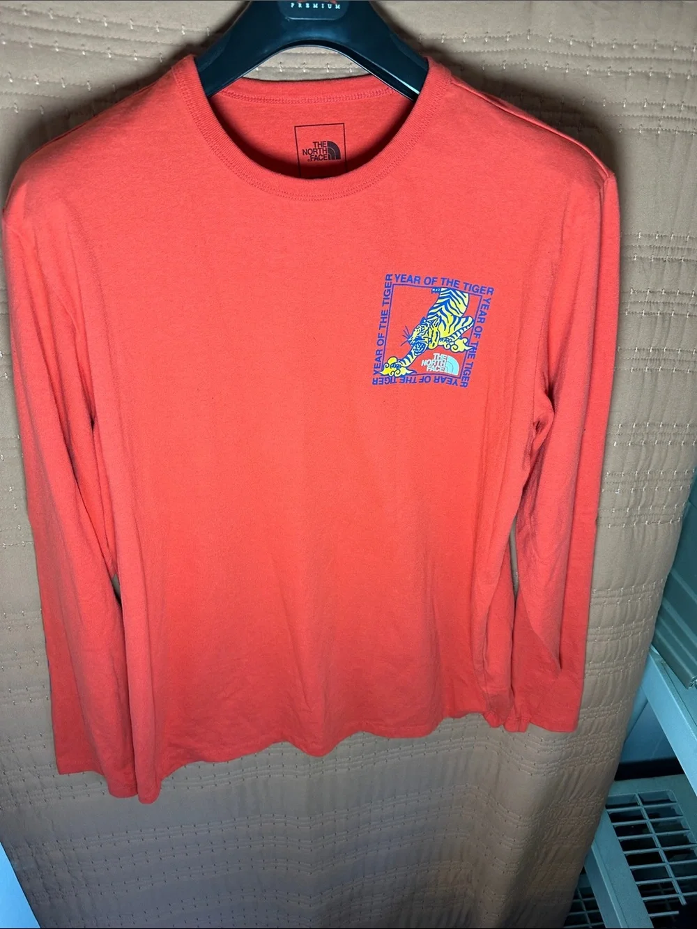The North Face Coral Long Sleeve Shirt with Tiger Chest Graphic